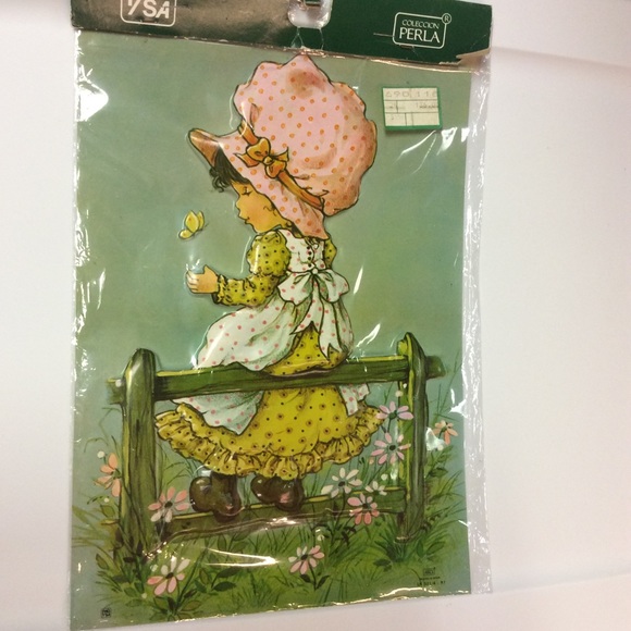 Perla VTG Mary May Butterfly Girl Plastic Picture - Picture 2 of 10